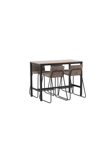 Matgrupp Camden med Bisbee matstolar, 120 × 60 cm