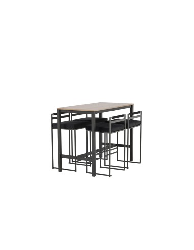 Matgrupp Camden med Opelika matstolar, 120 × 60 cm