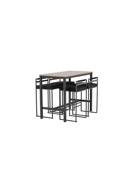 Matgrupp Camden med Opelika matstolar, 120 × 60 cm