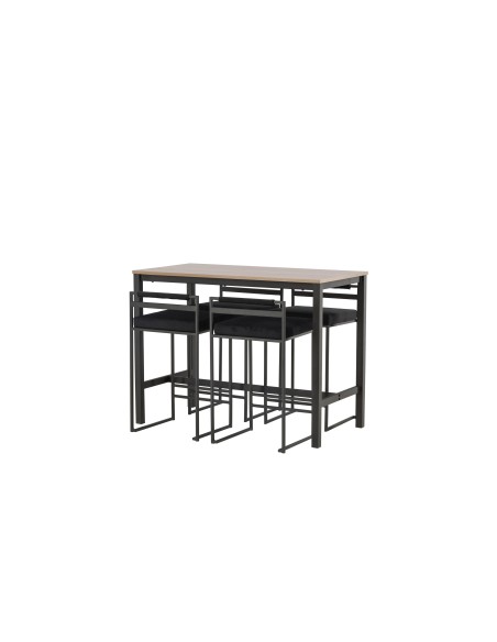 Matgrupp Camden med Opelika matstolar, 120 × 60 cm
