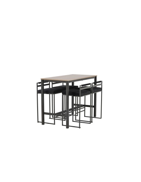 Matgrupp Camden med Opelika matstolar, 120 × 60 cm