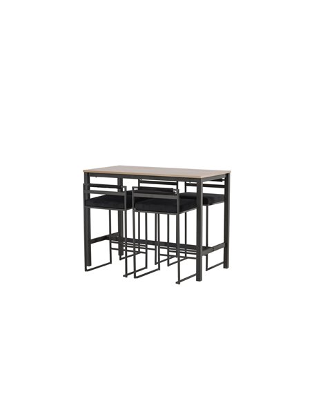 Matgrupp Camden med Opelika matstolar, 120 × 60 cm