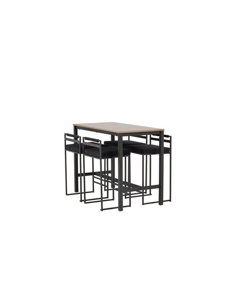 Matgrupp Camden med Opelika matstolar, 120 × 60 cm