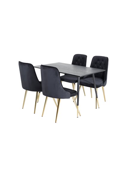Matgrupp Dipp med Velvet Deluxe matstolar