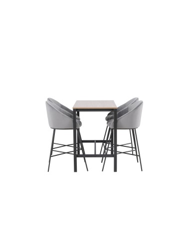 Matgrupp Camden med Velvet matstolar, 120 × 60 cm