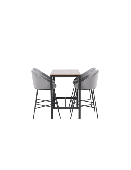 Matgrupp Camden med Velvet matstolar, 120 × 60 cm