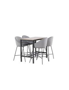 Matgrupp Camden med Velvet matstolar, 120 × 60 cm 2