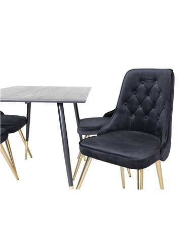 Matgrupp Dipp med Velvet Deluxe matstolar