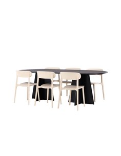 Matgrupp Bootcut med Åstol matstolar, 230 × 115 cm 2
