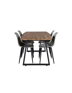 Matgrupp Inca med Polar matstolar, 160 × 85 cm