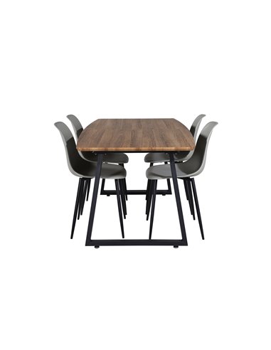 Matgrupp Inca med Polar matstolar, 160 × 85 cm