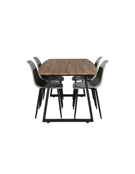 Matgrupp Inca med Polar matstolar, 160 × 85 cm