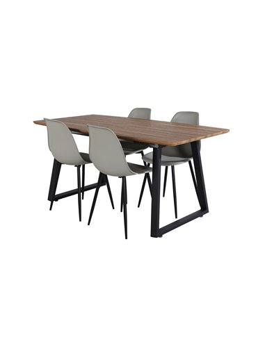 Matgrupp Inca med Polar matstolar, 160 × 85 cm