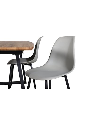 Matgrupp Inca med Polar matstolar, 160 × 85 cm