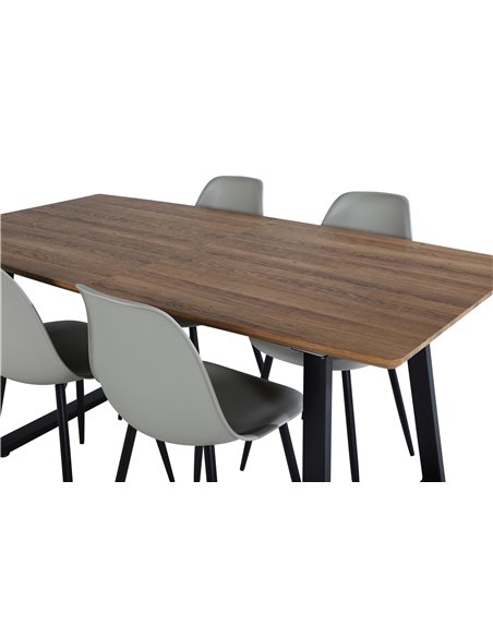 Matgrupp Inca med Polar matstolar, 160 × 85 cm