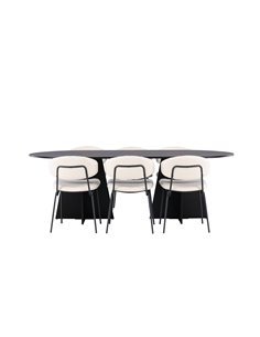 Matgrupp Bootcut med Chico matstolar, 230 × 115 cm