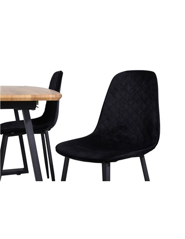 Matgrupp Inca med Polar matstolar, 160 × 85 cm