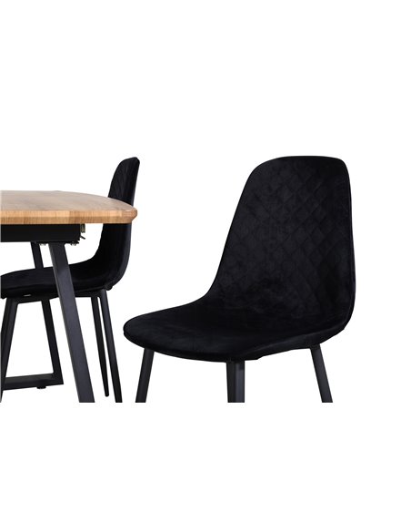 Matgrupp Inca med Polar matstolar, 160 × 85 cm
