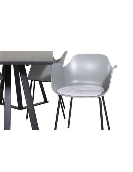 Matgrupp Marina med Comfort matstolar, 180 × 90 cm