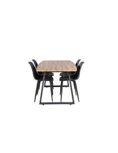 Matgrupp Inca med Polar matstolar, 160 × 85 cm