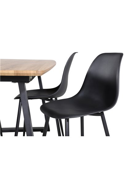 Matgrupp Inca med Polar matstolar, 160 × 85 cm