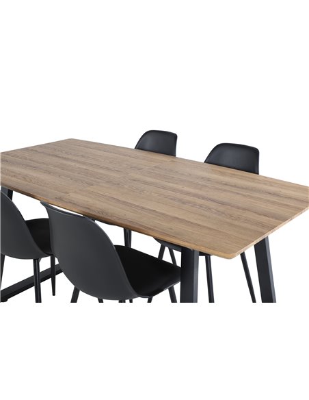 Matgrupp Inca med Polar matstolar, 160 × 85 cm