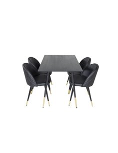 Matgrupp Dipp med Velvet matstolar