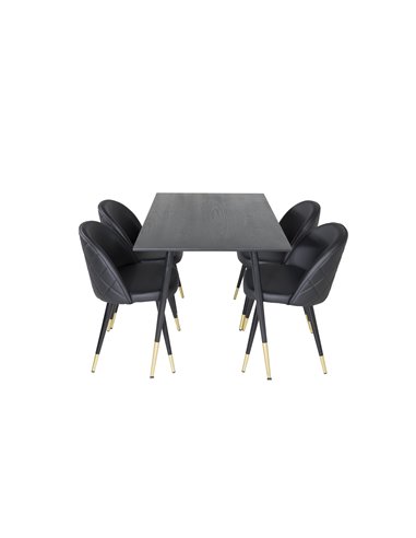 Matgrupp Dipp med Velvet matstolar
