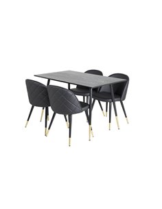 Matgrupp Dipp med Velvet matstolar 2