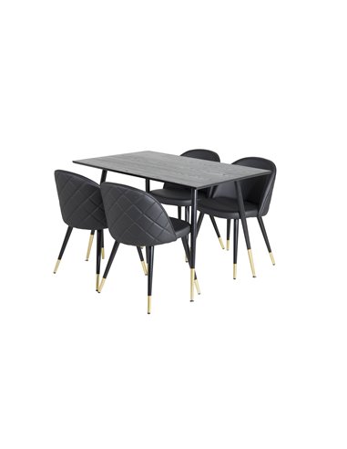 Matgrupp Dipp med Velvet matstolar
