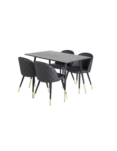 Matgrupp Dipp med Velvet matstolar