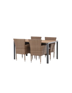 Matgrupp Break med Malina matstolar, 150 × 90 cm 2