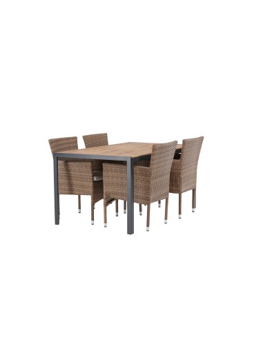 Matgrupp Break med Malina matstolar, 150 × 90 cm
