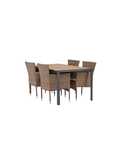 Matgrupp Break med Malina matstolar, 150 × 90 cm