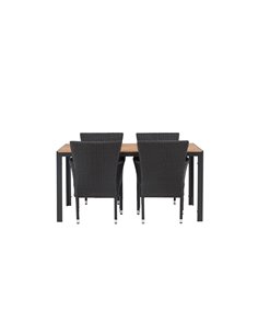 Matgrupp Break med Malina matstolar, 150 × 90 cm