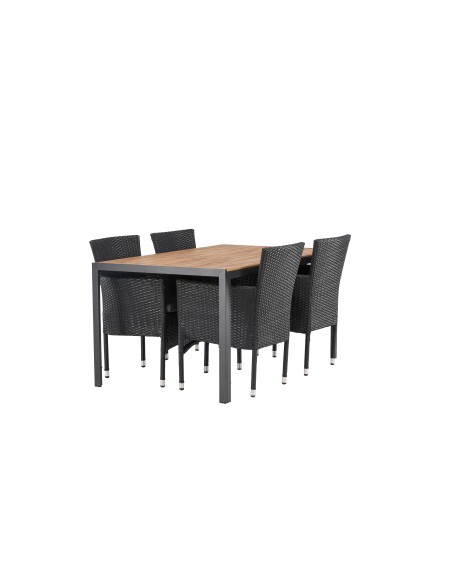 Matgrupp Break med Malina matstolar, 150 × 90 cm