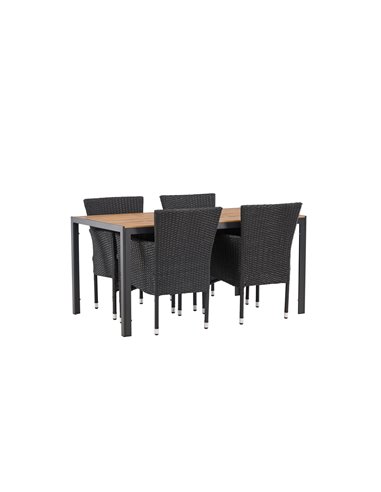 Matgrupp Break med Malina matstolar, 150 × 90 cm