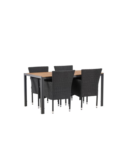 Matgrupp Break med Malina matstolar, 150 × 90 cm