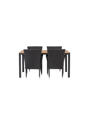 Matgrupp Break med Malina matstolar, 150 × 90 cm