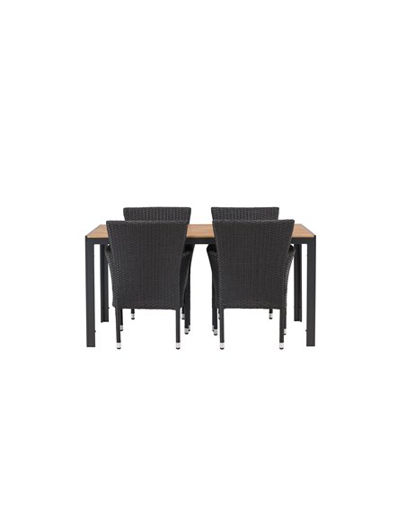 Matgrupp Break med Malina matstolar, 150 × 90 cm