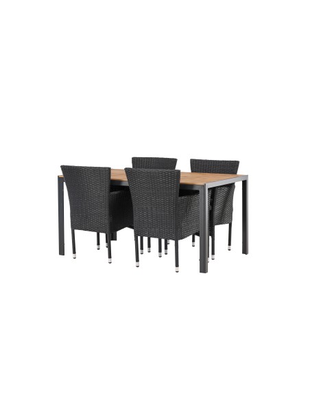 Matgrupp Break med Malina matstolar, 150 × 90 cm