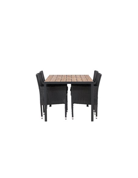 Matgrupp Break med Malina matstolar, 150 × 90 cm