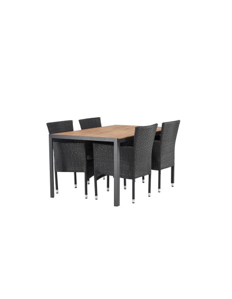 Matgrupp Break med Malina matstolar, 150 × 90 cm
