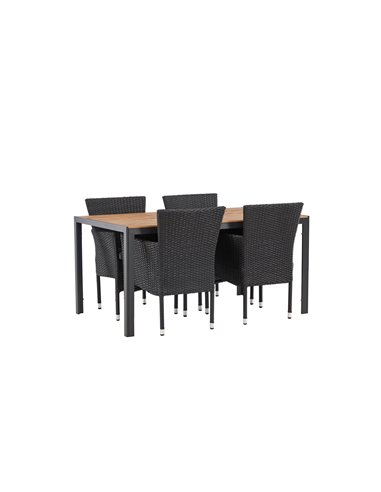 Matgrupp Break med Malina matstolar, 150 × 90 cm