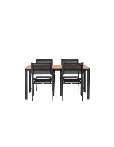 Matgrupp Break med Copacabana matstolar, 150 × 90 cm