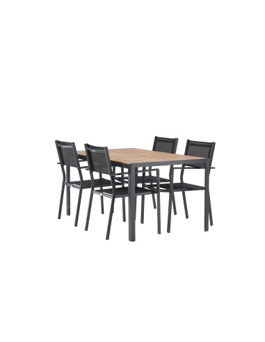 Matgrupp Break med Copacabana matstolar, 150 × 90 cm