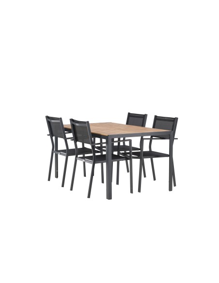 Matgrupp Break med Copacabana matstolar, 150 × 90 cm