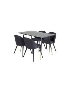 Matgrupp Dipp med Velvet matstolar 2