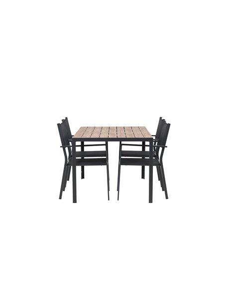Matgrupp Break med Copacabana matstolar, 150 × 90 cm