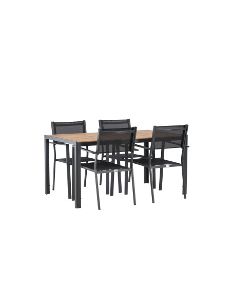 Matgrupp Break med Copacabana matstolar, 150 × 90 cm